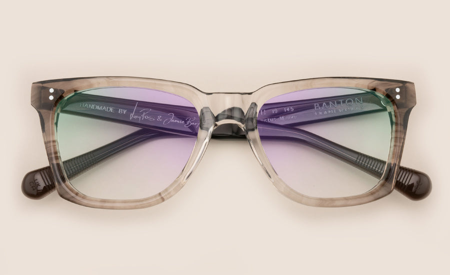 Gradient Mauve Rectangular Spectacles