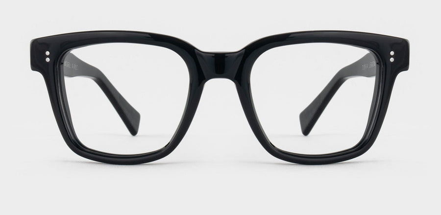 Large square black glasses
