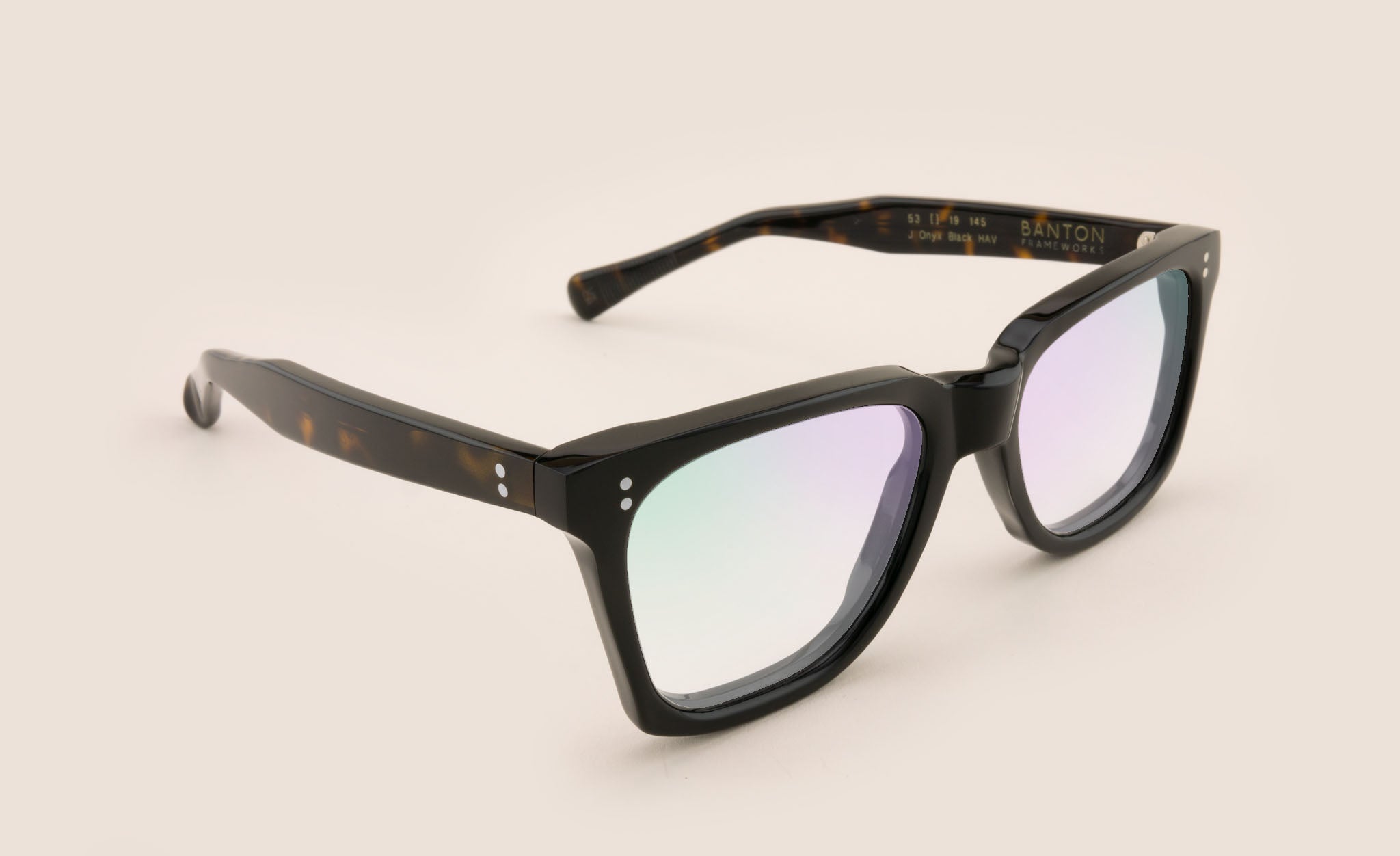 Rectangular Black & Havana Glasses | Banton Frameworks