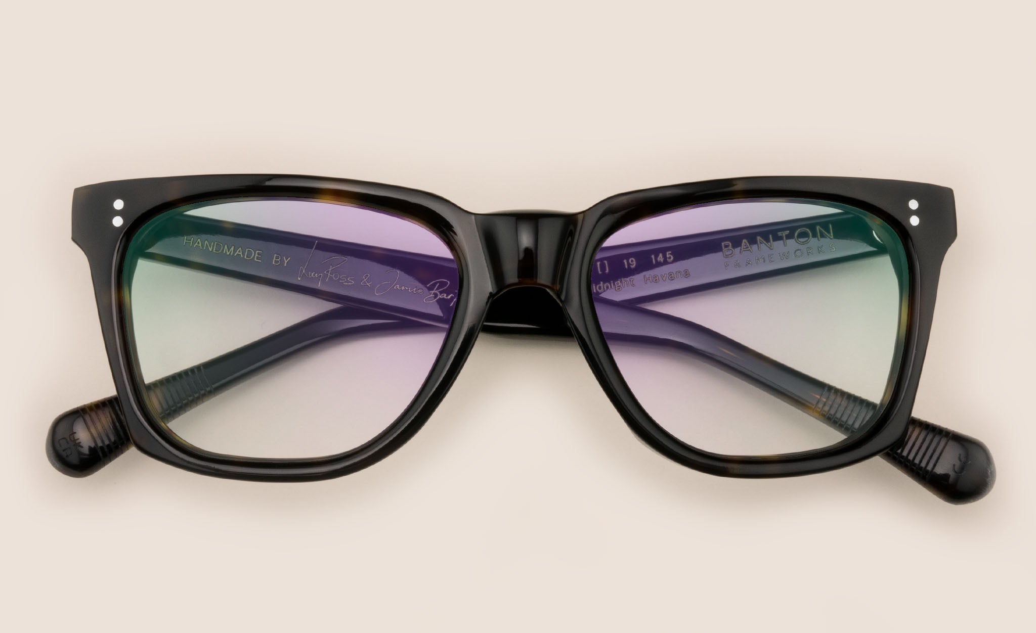 Rectangular dark Havana pattern eyeglasses