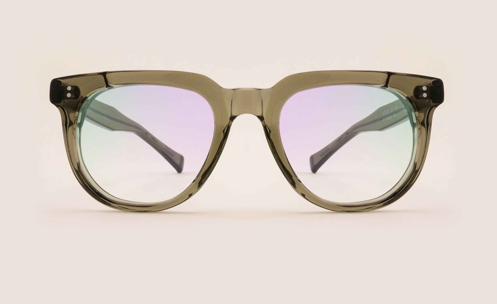 Linea D | Viridian Green | Large Square Crystal Glasses – Banton Frameworks