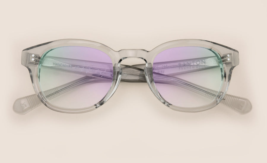Transparent Light Grey Oval Spectacles