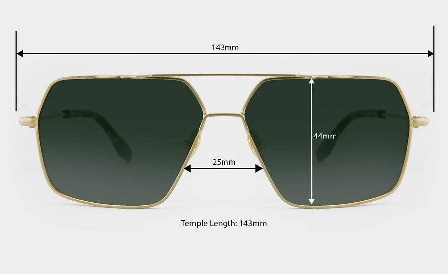 Large Gold stainless steel aviator wire sunglasses Banton Frameworks